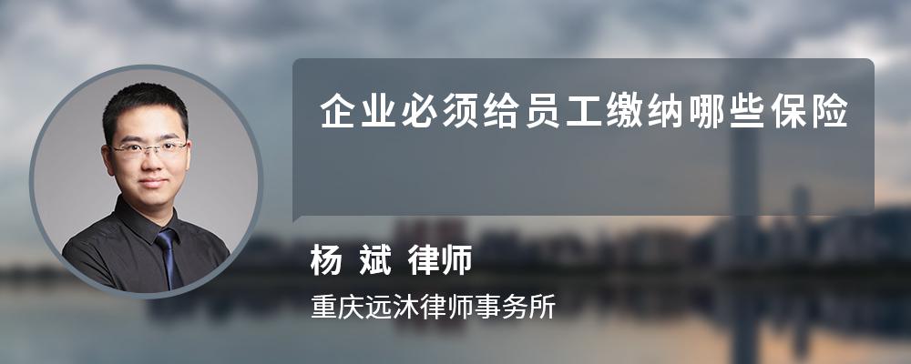 企業(yè)必須給員工繳納哪些保險(xiǎn)