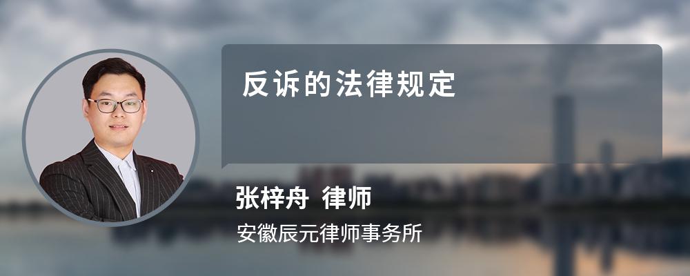 反訴的法律規(guī)定