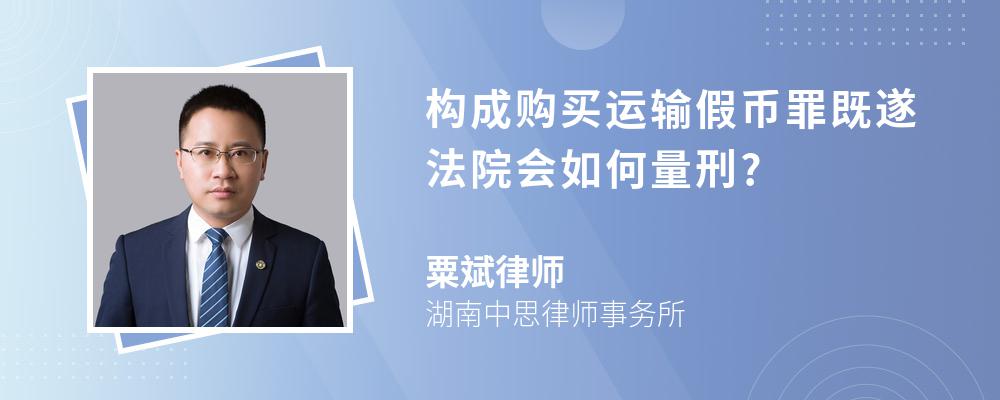 構(gòu)成購買運(yùn)輸假幣罪既遂法院會如何量刑?