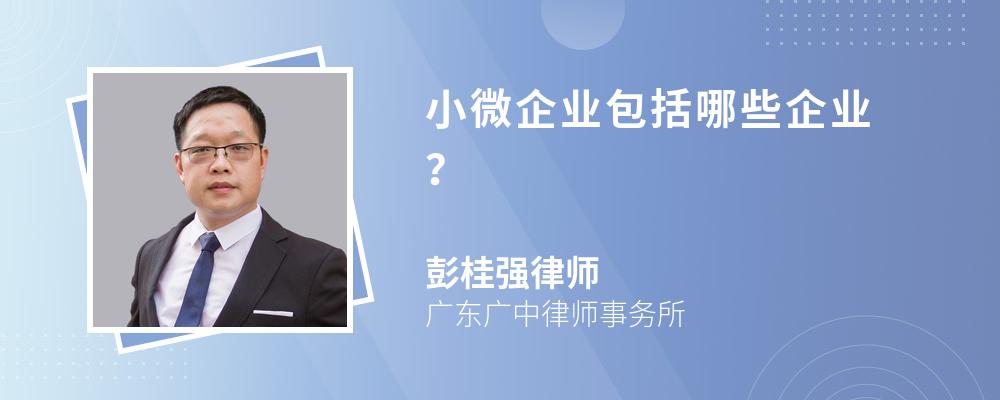 小微企業(yè)包括哪些企業(yè) ？