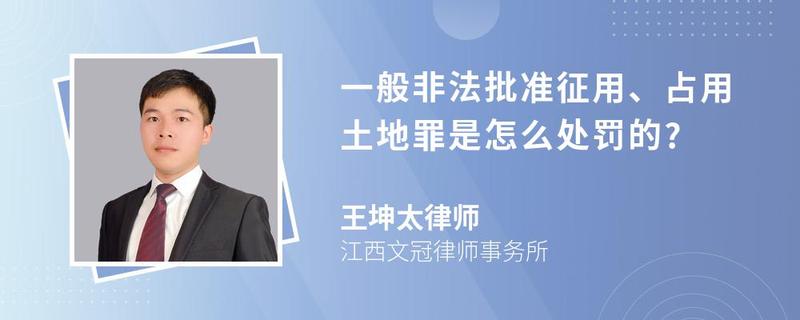 一般非法批準(zhǔn)征用、占用土地罪是怎么處罰的?