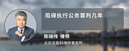 阻碍执行公务罪判几年