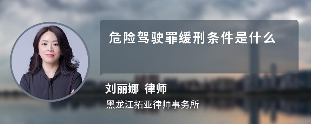 危险驾驶罪缓刑条件是什么