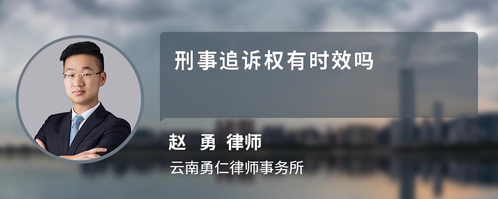 刑事追诉权有时效吗