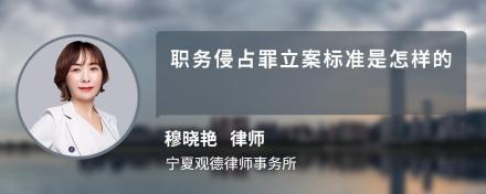 职务侵占罪立案标准是怎样的