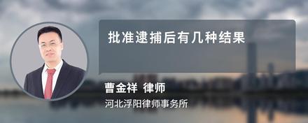 批准逮捕后有几种结果