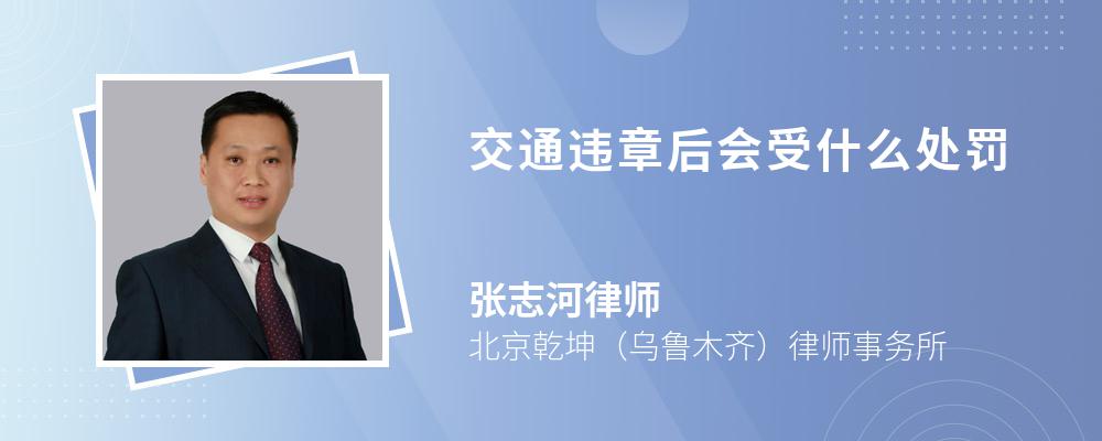 交通违章后会受什么处罚