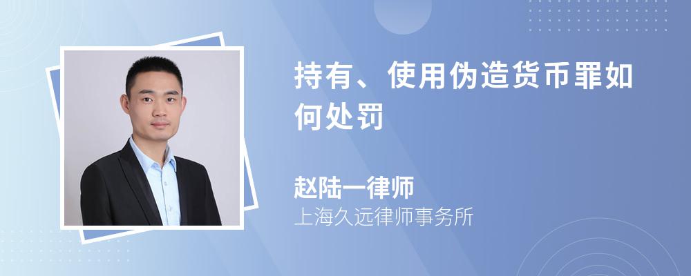 持有、使用伪造货币罪如何处罚