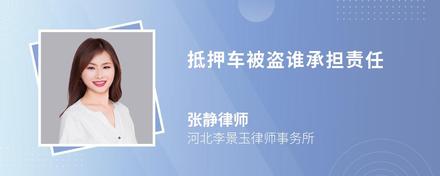 抵押车被盗谁承担责任