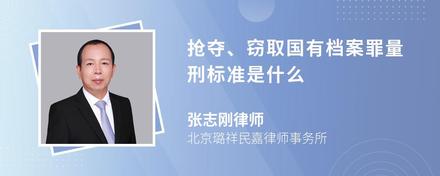 抢夺、窃取国有档案罪量刑标准是什么