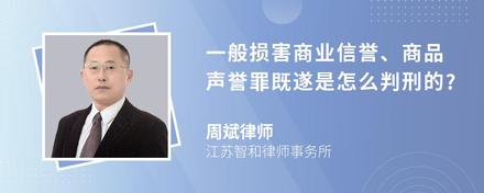 一般损害商业信誉、商品声誉罪既遂是怎么判刑的?