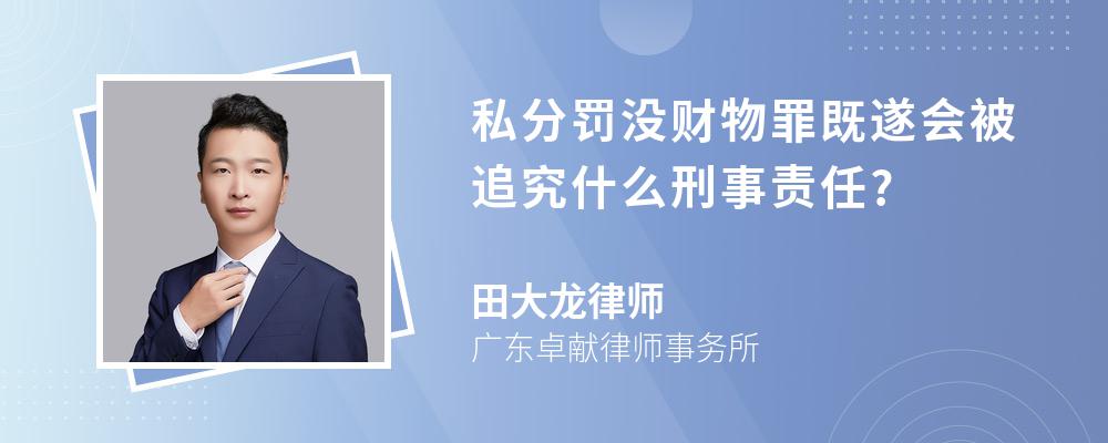 私分罚没财物罪既遂会被追究什么刑事责任?