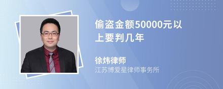 偷盗金额50000元以上要判几年