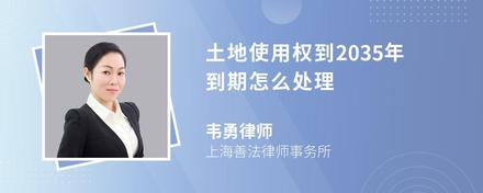 土地使用权到2035年到期怎么处理