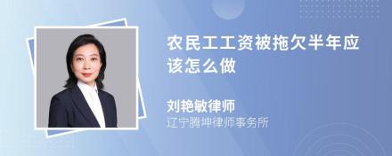 农民工工资被拖欠半年应该怎么做