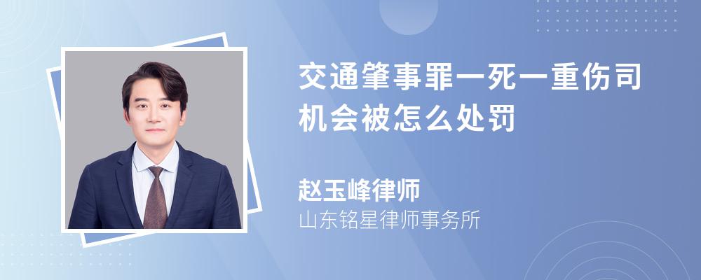 交通肇事罪一死一重伤司机会被怎么处罚