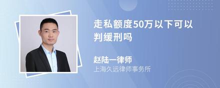 走私额度50万以下可以判缓刑吗