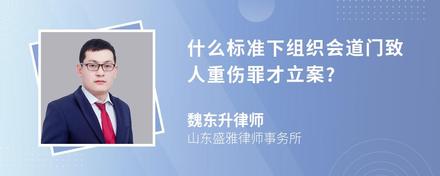 什么标准下组织会道门致人重伤罪才立案?