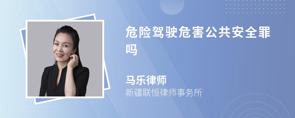 危险驾驶危害公共安全罪吗