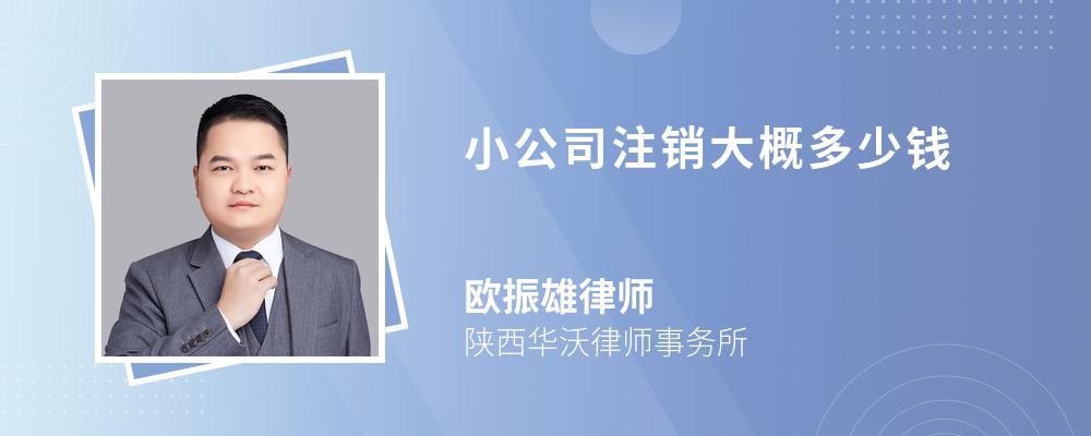 小公司注销大概多少钱