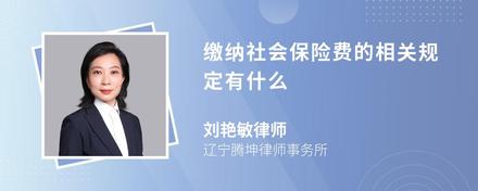 缴纳社会保险费的相关规定有什么