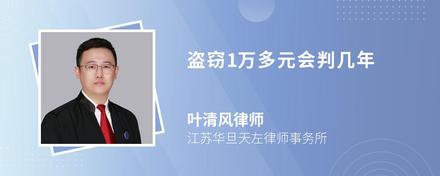 盗窃1万多元会判几年