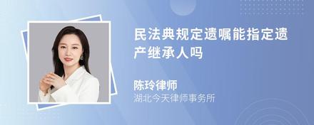 民法典规定遗嘱能指定遗产继承人吗