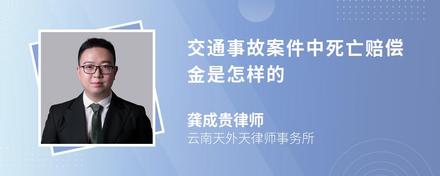 交通事故案件中死亡赔偿金是怎样的