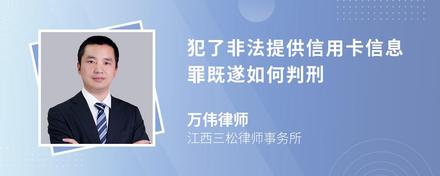 犯了非法提供信用卡信息罪既遂如何判刑