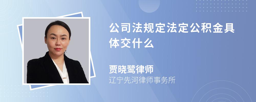 公司法规定法定公积金具体交什么