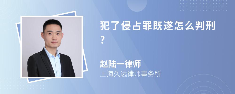 犯了侵占罪既遂怎么判刑?