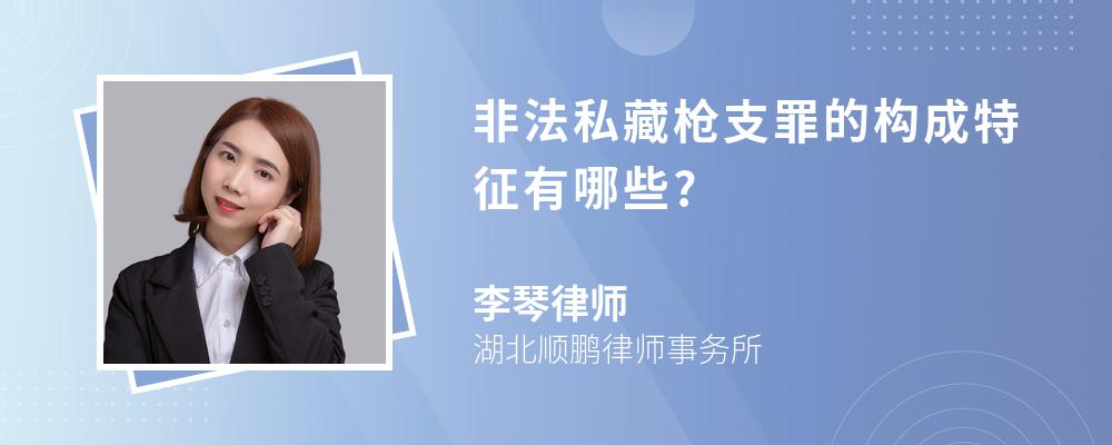 非法私藏枪支罪的构成特征有哪些?