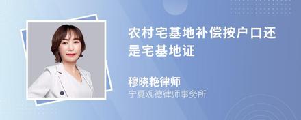 农村宅基地补偿按户口还是宅基地证