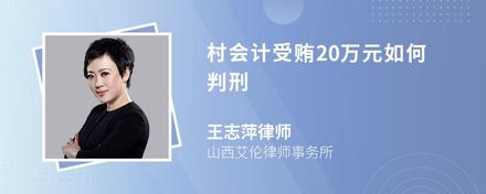 村会计受贿20万元如何判刑