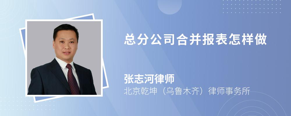 总分公司合并报表怎样做