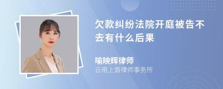 欠款纠纷法院开庭被告不去有什么后果