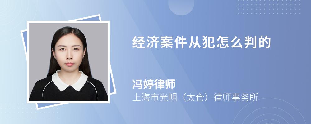 经济案件从犯怎么判的