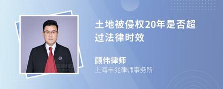 土地被侵权20年是否超过法律时效