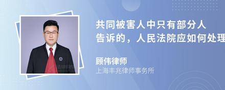 共同被害人中只有部分人告诉的，人民法院应如何处理