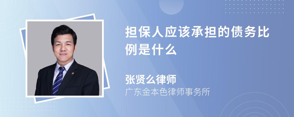 担保人应该承担的债务比例是什么