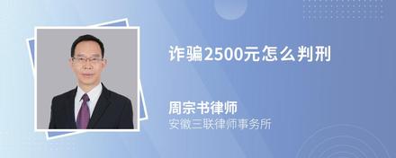 诈骗2500元怎么判刑