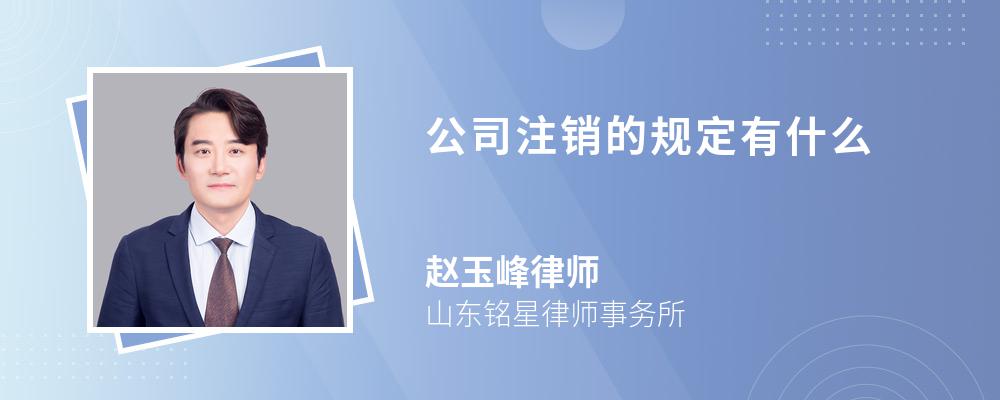 公司注销的规定有什么