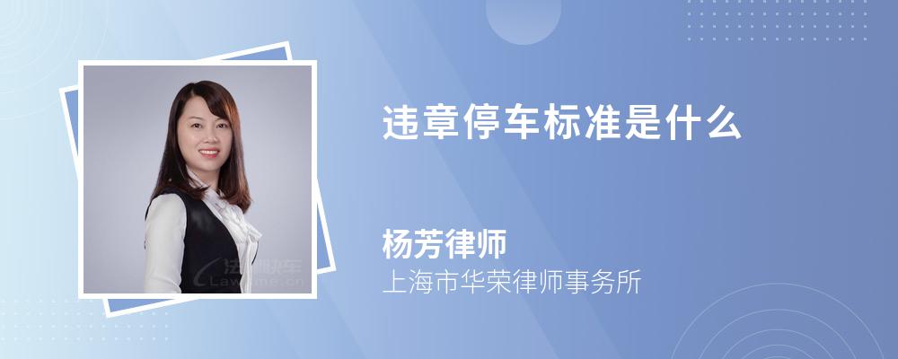 违章停车标准是什么