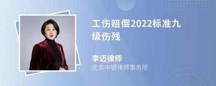 工伤赔偿2022标准九级伤残