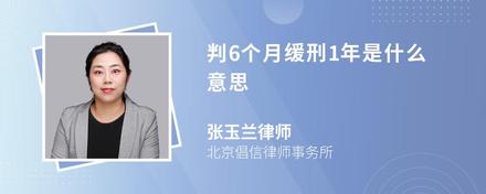 判6个月缓刑1年是什么意思