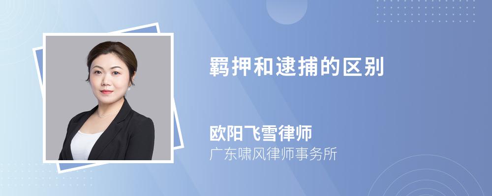 羁押和逮捕的区别