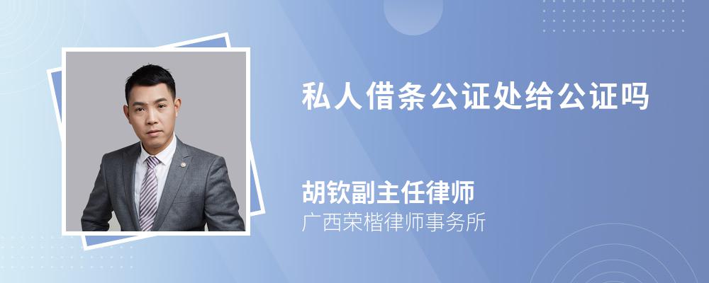 私人借条公证处给公证吗