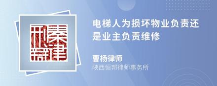 电梯人为损坏物业负责还是业主负责维修