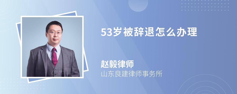 53岁被辞退怎么办理