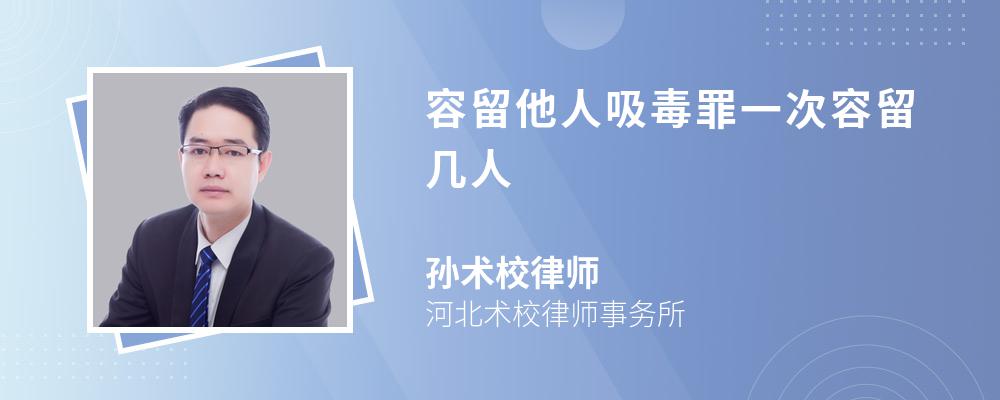 容留他人吸毒罪一次容留几人